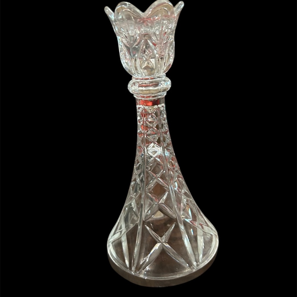 Crystal Flared Candle Holder